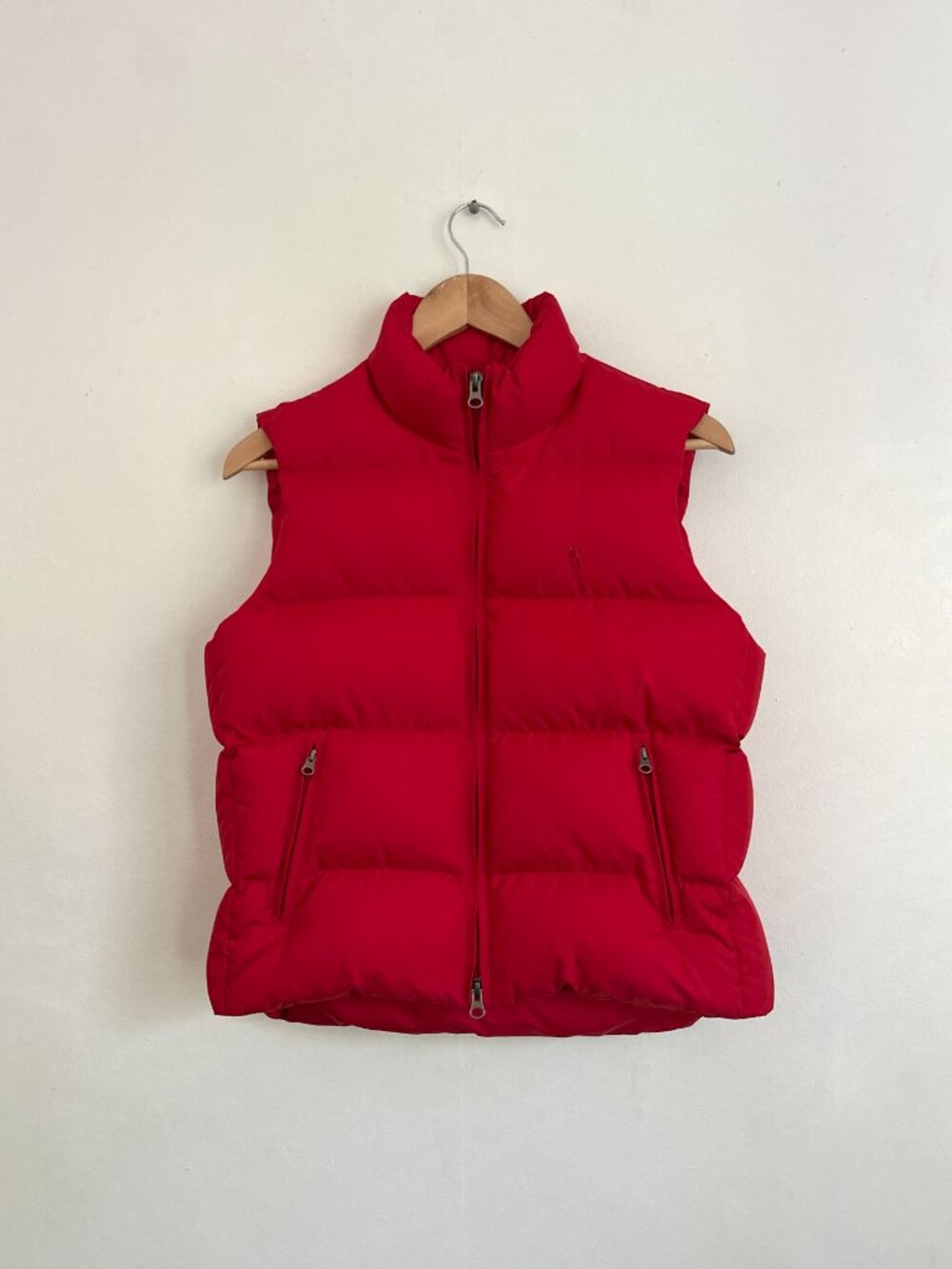 Vintage Y2K Red Down Zip-Up Puffer Vest by Ralph Lauren Blue Label - Picture 3 of 8